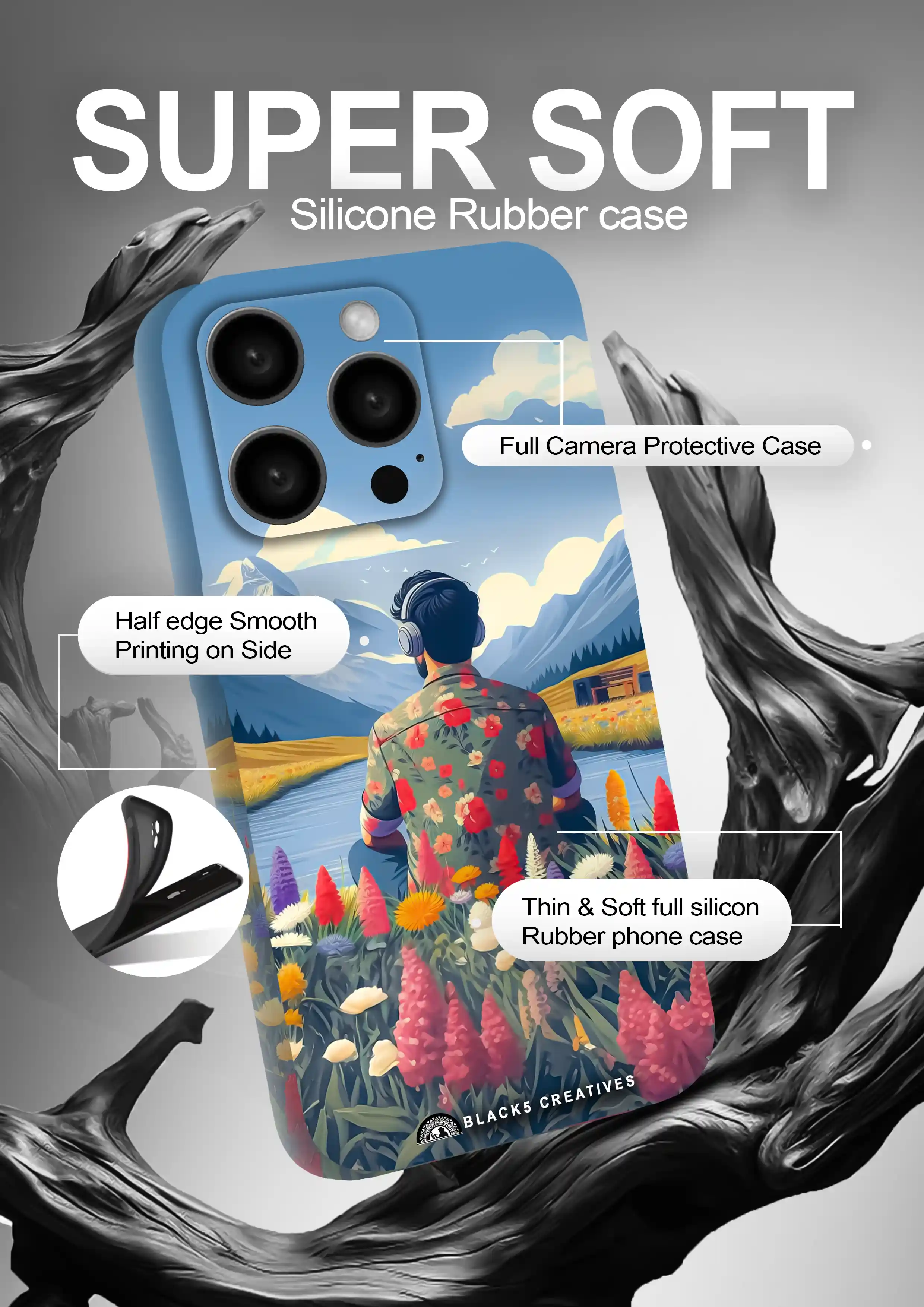 Ultra-Soft Silicone Rubber Case with Full Protection