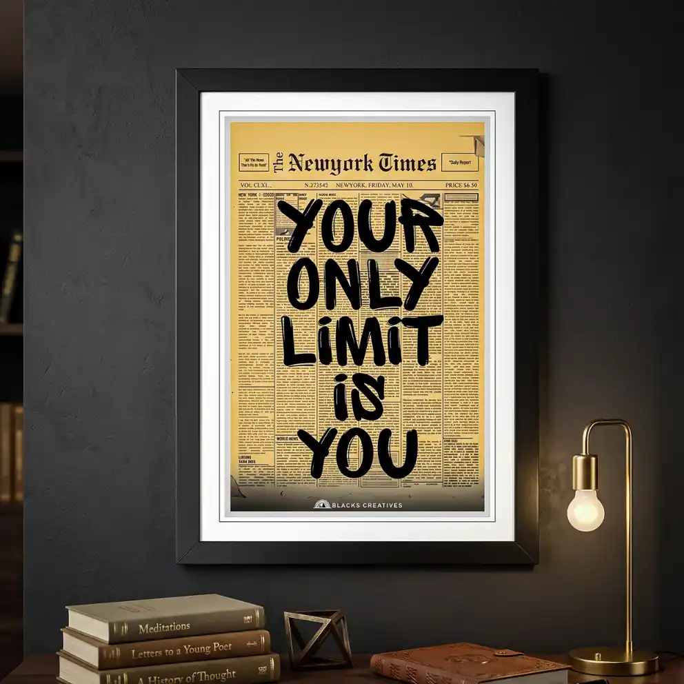 Your Only Limit Motivational Wall Painting With Frame – 9x13 Inch